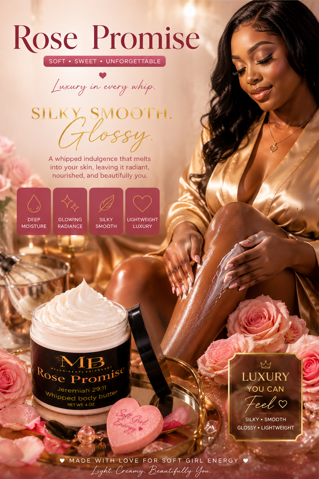 ROSE PROMISE WHIPPED BODY BUTTER - 4oz