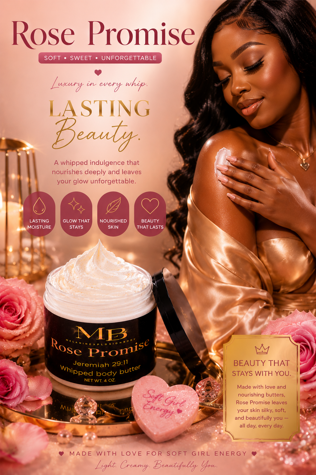ROSE PROMISE WHIPPED BODY BUTTER - 4oz
