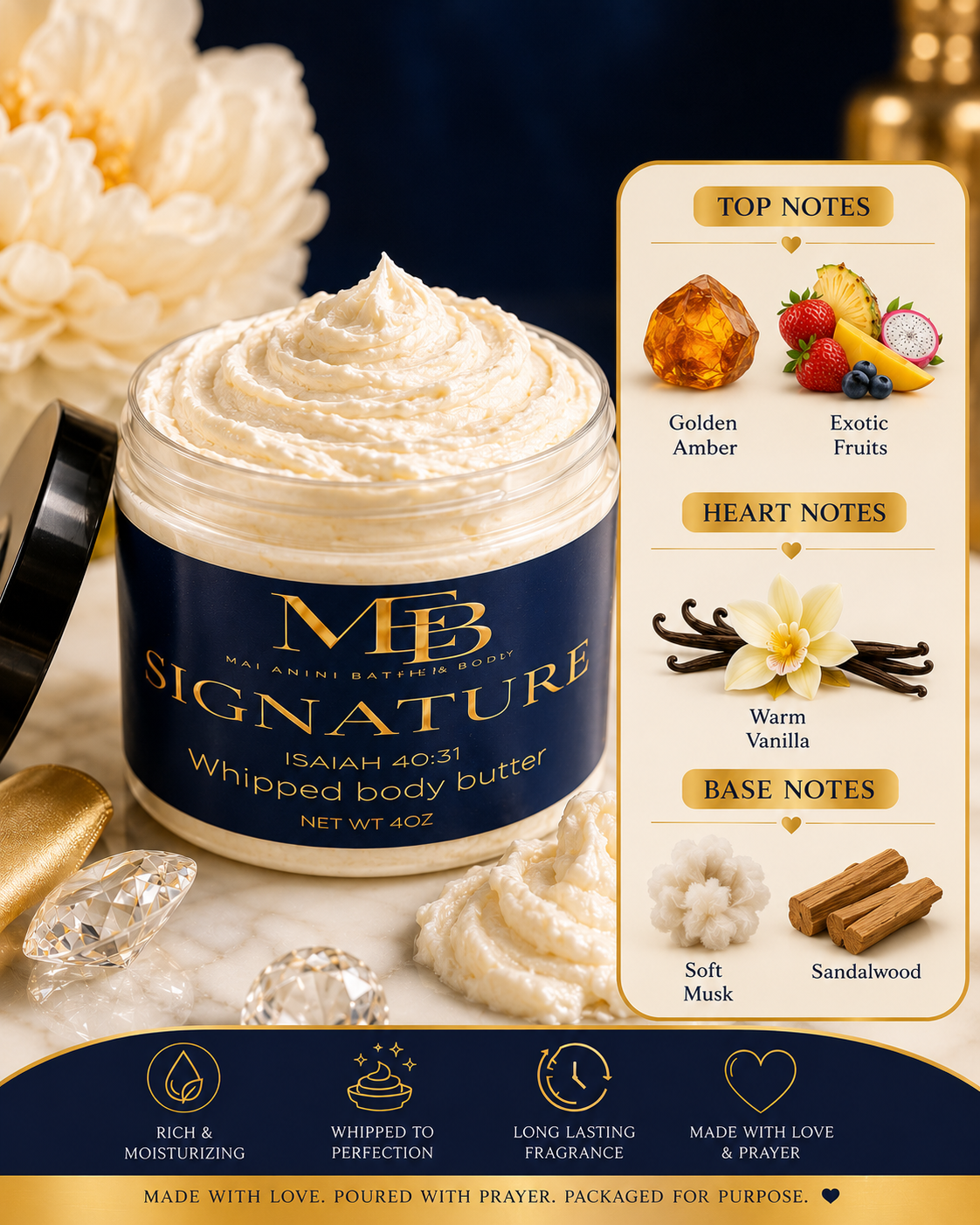 MEB SIGNATURE WHIPPED BODY BUTTER - 4oz