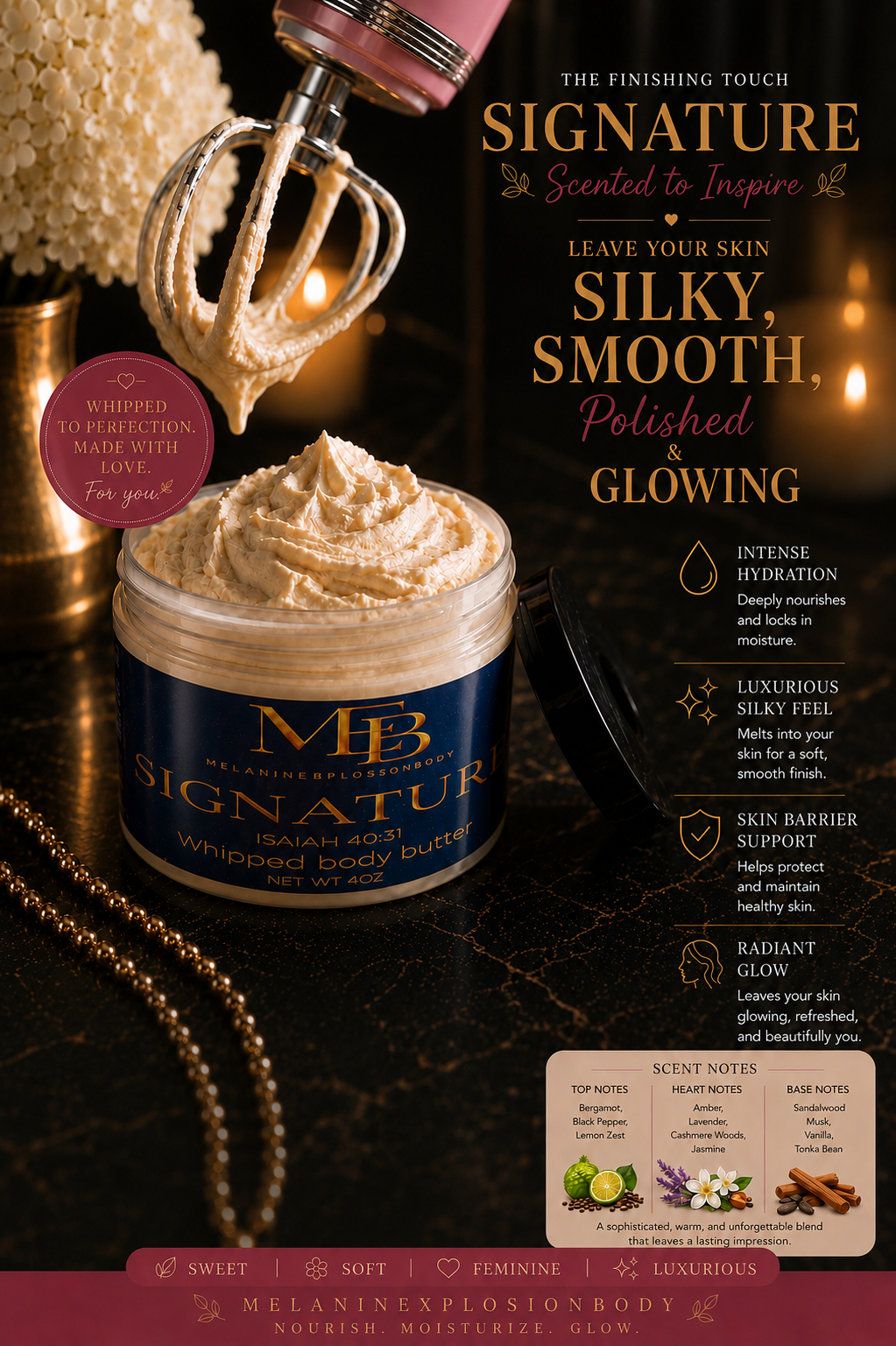 MEB SIGNATURE WHIPPED BODY BUTTER - 4oz