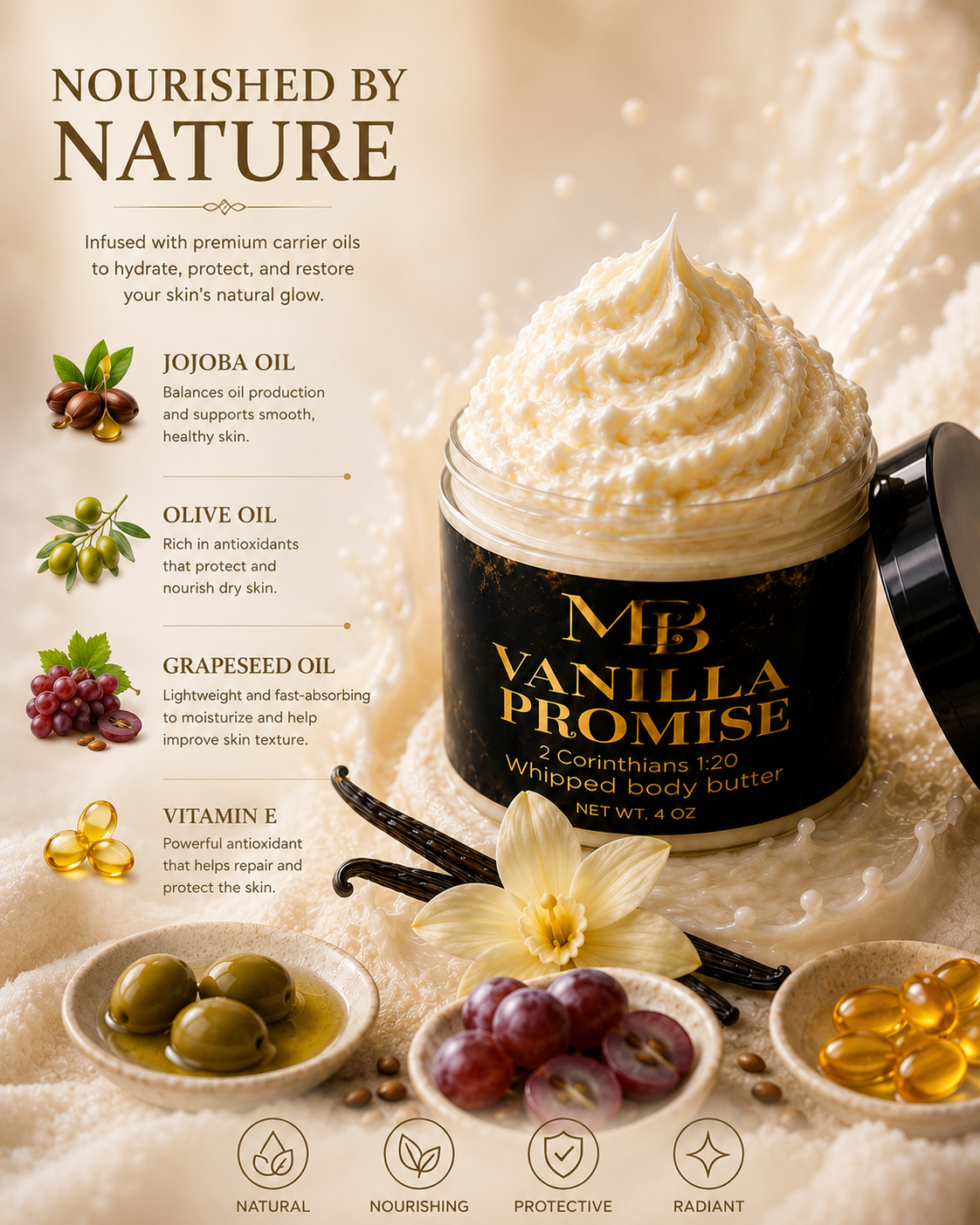 VANILLA PROMISE WHIPPED BODY BUTTER - 4 oz