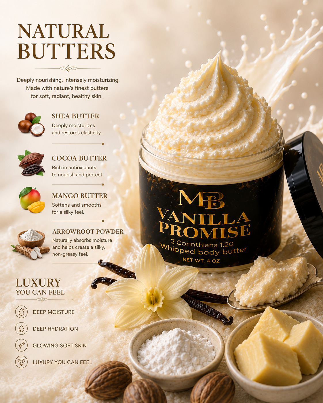 VANILLA PROMISE WHIPPED BODY BUTTER - 4 oz
