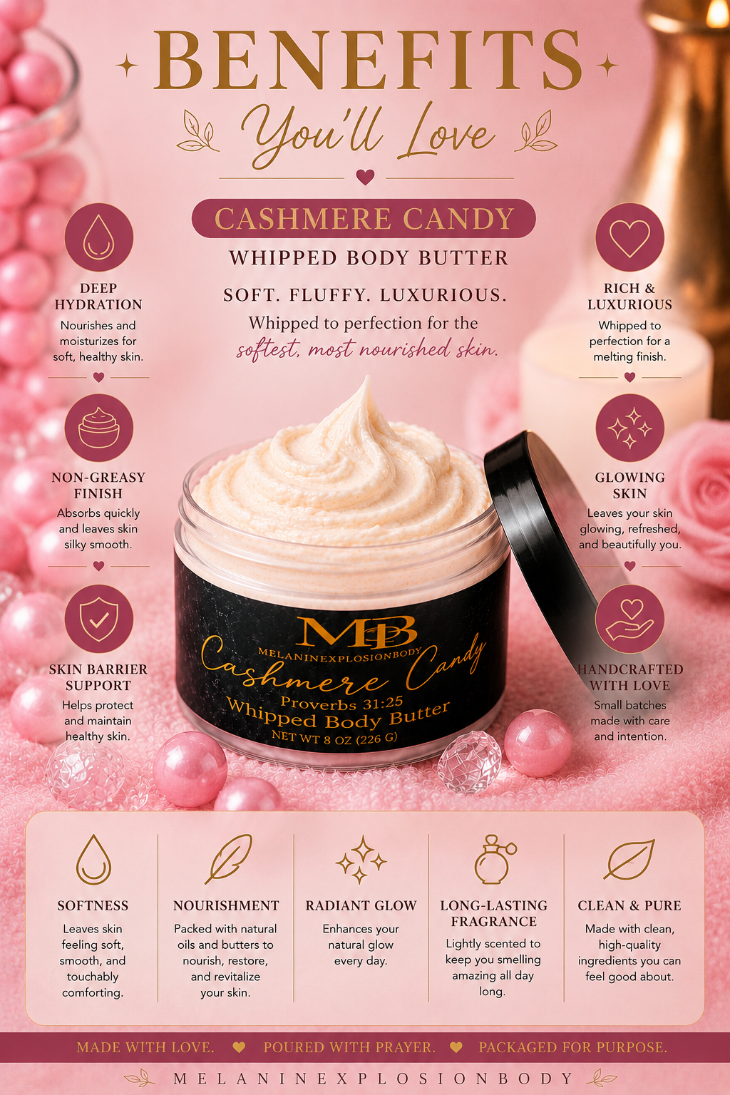 Cashmere Candy™ Whipped Body Butter | 4 oz
