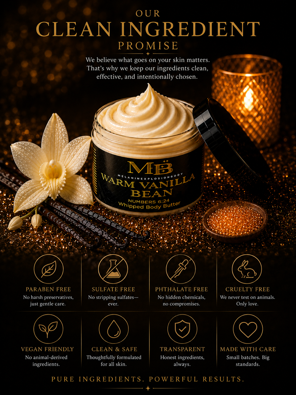 WARM VANILLA BEAN WHIPPED BODY BUTTER - 4 oz