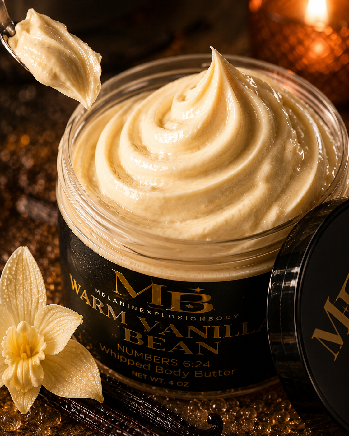 WARM VANILLA BEAN WHIPPED BODY BUTTER - 4 oz
